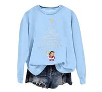 Generisch Sweatshirt Graphique Drôle Dimanche Décontracté Manches Longues Col Rond, bleu, S