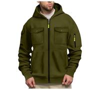 generisch Sweatshirts à capuche, veste de sport décontractée avec poche à rabat, veste de survêtement unie, veste de travail, veste de travail à capuche, veste de transition légère, veste à capuche