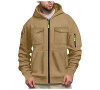 generisch Sweatshirts à capuche, veste de sport décontractée avec poche à rabat, veste de survêtement unie, veste de travail, veste de travail à capuche, veste de transition légère, veste à capuche