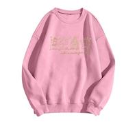 Generisch Sweatshirts Femmes Drôle Magic World T-Shirt Vacances en Famille Sweatshirt à Manches Longues Garçon 152 Sans, Rose, XL