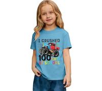 Generisch T-shirt à col rond pour enfant - Motif amusant de rentrée scolaire - En coton - Style décontracté - Pour tous les jours - Design de motivation d'apprentissage - Tenue amusante - Tenue de jeu