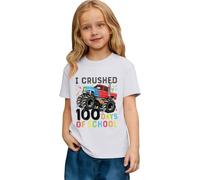 Generisch T-shirt à col rond pour enfant - Motif amusant de rentrée scolaire - En coton - Style décontracté - Pour tous les jours - Design de motivation d'apprentissage - Tenue amusante - Tenue de jeu