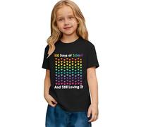 Generisch T-shirt à col rond pour enfant - Motif amusant de rentrée scolaire - En coton - Style urbain moderne - Style urbain coloré - Design de motivation d'apprentissage - T-shirt de jeu dynamique