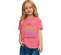 Generisch T-shirt à col rond pour enfant - Motif amusant de rentrée scolaire - En coton - Style urbain moderne - Style urbain coloré - Design de motivation d'apprentissage - T-shirt de jeu dynamique