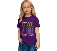 Generisch T-shirt à col rond pour enfant - Motif amusant de rentrée scolaire - En coton - Style urbain moderne - Style urbain coloré - Design de motivation d'apprentissage - T-shirt de jeu dynamique