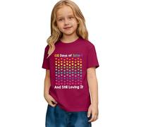 Generisch T-shirt à col rond pour enfant - Motif amusant de rentrée scolaire - En coton - Style urbain moderne - Style urbain coloré - Design de motivation d'apprentissage - T-shirt de jeu dynamique