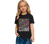 Generisch T-shirt à col rond pour enfant - T-shirt de jeu dynamique - Motif amusant de rentrée scolaire - En coton - Pour loisirs - Tenue amusante - Tenue de motivation d'apprentissage - Look