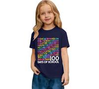 Generisch T-shirt à col rond pour enfant - T-shirt de jeu dynamique - Motif amusant de rentrée scolaire - En coton - Pour loisirs - Tenue amusante - Tenue de motivation d'apprentissage - Look