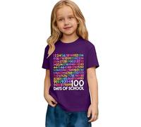 Generisch T-shirt à col rond pour enfant - T-shirt de jeu dynamique - Motif amusant de rentrée scolaire - En coton - Pour loisirs - Tenue amusante - Tenue de motivation d'apprentissage - Look