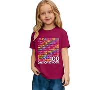 Generisch T-shirt à col rond pour enfant - T-shirt de jeu dynamique - Motif amusant de rentrée scolaire - En coton - Pour loisirs - Tenue amusante - Tenue de motivation d'apprentissage - Look