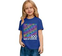 Generisch T-shirt à col rond pour enfant - T-shirt de jeu dynamique - Motif amusant de rentrée scolaire - En coton - Pour loisirs - Tenue amusante - Tenue de motivation d'apprentissage - Look