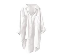 Generisch T-shirt à manches longues pour femme - Chemisier - Poésie florale, Blanc., XXL