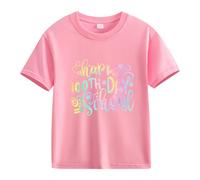 Generisch T-shirt à manches longues pour fille 140 100th Day of School Celebration for Girls and Boys Kids T-shirts Fun Colorful Numbers Hoodie, Rose, 6-7 ans