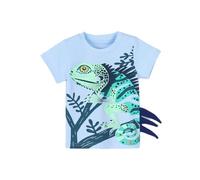 Generisch T-shirt aventureux pour garçon combiné avec graphique dinosaure - T-shirt à col rond et coupe à manches courtes - Haut d'été pour l'école et le jeu