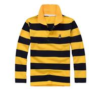 Generisch T-shirt enfant garçon t-shirt à manches longues enfants t-shirts mignons filles animaux graphiques hauts espace astronaute noir et blanc rayé maillots de corps, jaune, 13-14 ans