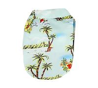 Generisch - T-shirt pour animal de compagnie avec imprimé floral pour petits chats - Chemise de plage respirante pour chiot - Tenue côtière fraîche - Sweat-shirt léger de style île (vert, L2)