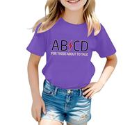 Generisch T-shirt pour enfant avec dicton amusant de parodie de musique rock - Haut amusant « AB/CD » pour garçons et filles | T-shirt à manches courtes pour les petits fans de musique