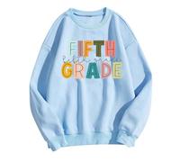 Generisch T-shirt pour enseignant pour femme, t-shirt pour le premier jour d'école, tenue d'enseignant pour la rentrée scolaire, vacances, anniversaire, haut graphique, bleu clair, XL