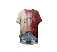 Generisch T-shirt sanglant d'Halloween pour femme « I Bin okay », sanglant, M