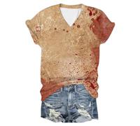 Generisch T-shirt unisexe avec imprimé « I'm Fine Blood » pour Halloween - Manches courtes - Avec imprimé en sang - Blessure de sang - Manches courtes, Gris 1, XXL
