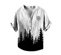 Generisch T-shirt viking d'été à manches courtes pour homme - Séchage rapide - T-shirt médiéval - Chemise de loisirs Y2k - Streetwear - Mythologie nordique - Coupe ajustée - T-shirt graphique