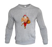Generisch T-shirts d'hiver pour homme - Décontracté - Manches longues - Col rond - Sweat à capuche pour homme, gris, M