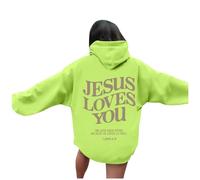 Generisch T-shirts graphiques décontractés d'hiver à manches longues pour femmes avec, sweatshirts, hauts de pull pour femmes, Vert menthe., M