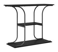 Generisch Table console avec étagère aspect chêne noir 101 x 35 x 80,5 cm | Look industriel, construction en bois stable, deux étagères, peut être placée près du mur, pour les espaces étroits