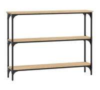 Generisch Table console en chêne Sonoma avec cadre en métal | 100 x 22,5 x 75 cm, cadre en métal stable, capuchons de pieds réglables, polyvalent, nettoyage facile
