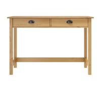 Generisch Table console Hill avec 2 tiroirs en pin 110 x 45 x 74 cm | Bois de pin massif, dimensions compactes, deux tiroirs, surface facile d'entretien, utilisation polyvalente