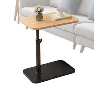 Generisch Table d'appoint en forme de C - Extrémité rotative à 360 °, table de canapé pivotante réglable en hauteur | Tables de café/collation et de chevet peu encombrantes pour le canapé de chevet