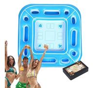 Generisch Table de cartes flottante - Gonflable, portable, résistante aux intempéries, d'extérieur - Table flottante - Pour extérieur, rivière, mer, lac, réunions de famille et vacances