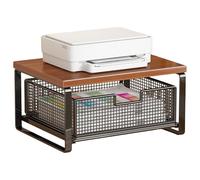 Generisch Table d'imprimante, avec panier de rangement, multifonctionnel, support d'imprimante pour la maison, pour plan de travail de cuisine, salle de bricolage, machine à café, grille-