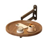 Generisch Table pliante murale - Bureau flottant extensible - Plateau de table basse - Tables rondes pliantes - Appartement, chambre à coucher, locataire, salle de bain, cuisine, petits espaces