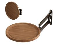 Generisch Table pliante murale - Table murale extensible pour petits espaces - Bureau rond - Pour propriétaires d'appartements, locataires, chambre à coucher, salle de bain, cuisine, petites pièces