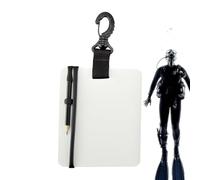 Generisch Tableau d'écriture sous- - 15,3 x 12,7 cm - Carnet sous- - Tableau mémo avec stylo - Notes - Outil de communication avec tuba - Natation sportive