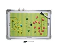 Generisch Tableau d'entraînement de football magnétique - Tableau mural d'entraîneur avec cadre en d'aluminium - 45 x 30 cm - Support tactique magnétique pour l'analyse des stratégies de jeu