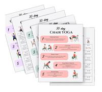 Generisch Tableau d'exercices de fitness en 6 pièces avec instructions faciles à suivre pour l'entraînement de la force et l'endurance musculaire