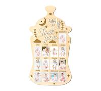 Generisch Tableau photo bébé première année - Cadre photo, cadre photo, cadre en bois pour record de croissance, réunion familiale, souvenirs de voyage, premier anniversaire, nouveaux parents