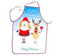Generisch Tablier de cuisine pour femme - Réglable - Tablier de barbecue - Tablier de cuisine amusant - Tablier de Noël - Cadeau d'anniversaire - Tablier à bavette pour cuisine, jardin, salon, Blanc