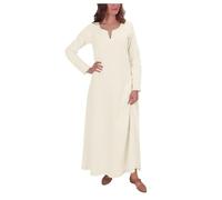 Generisch Tablier viking médiéval pour femme - Robe vintage élégante - Robe de soirée - Robe de princesse côtelée ample - Robe de demoiselle d'honneur, vert foncé, 5XL