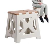 Generisch Tabouret de camping pliable avec assise antidérapante - Tabouret pliable compact pour cuisine, salle de bain, linge, pique-nique et extérieur