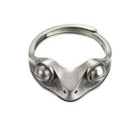 Generisch Taille de la bague Animal Réglable Mignon Ouverture de la Mode Personnalité Bague Anneaux Crème pour les mains de souci, taille unique, Argent, Aucune pierre précieuse
