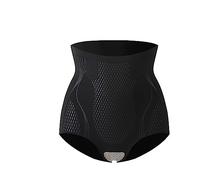 Generisch Taille haute, ceinture solide, sans couture pour femme, pantalon de levage du ventre liquide pour femme, sous-vêtements sexy, Noir , M taille courte