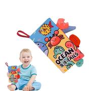 Generisch Tails Book Livre de la jungle crépitante - Design de monde sous- et jungle - Jouet éducatif avec surfaces multitexturées pour stimuler les sens pour les tout-petits et les bébés