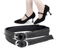 Generisch Talon transparent - Sangle de cheville - Poignées de chaussures flexibles pour pompes glissantes - Boucle d'essorage coulissante - Bande de pied invisible confortable - Empêche, Noir , Voir