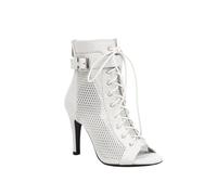 Generisch Talons de e danse - Sandales - Escarpins sexy en maille noire - Talons hauts - Sandales à lacets - Avec bouche de poisson - Chaussures de danse - Chaussures de pole dance - Bottines