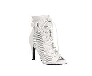 Generisch Talons de e danse - Sandales - Escarpins sexy en maille noire - Talons hauts - Sandales à lacets - Avec bouche de poisson - Chaussures de danse - Chaussures de pole dance - Bottines