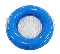 Generisch Tamis à sable flottant - Tamis gonflable - Panier filtrant à double maille - Tamis à sable pour dents de requin - Détection du métal - Poignée confortable - Accessoire léger - Bleu marine
