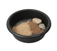 Generisch Tamis en pierre en acier inoxydable - Grille argentée - Diamètre de standard - Filtre d'extraction minière robuste - Équipement de tri géologique professionnel - Outil de jardinage